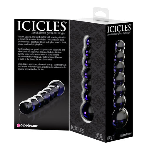 Icicles No. 51 - Hand Blown Glass Massager