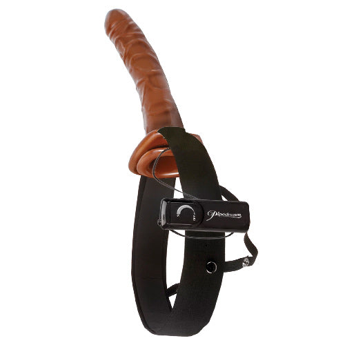 Fetish Fantasy Series 10" Chocolate Dream Vibrating Hollow Strap