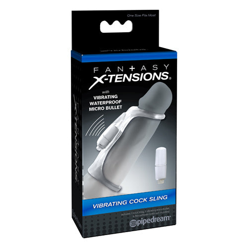 Fantasy X-tensions Vibrating Cock Sling Clear