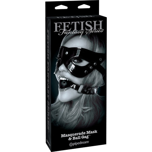 Fetish Fantasy Limited Edition - Masquerade Mask & Ball Gag Black