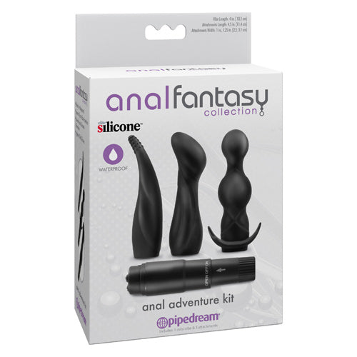 Anal Fantasy Collection: Silicone Anal Adventure Kit - Black