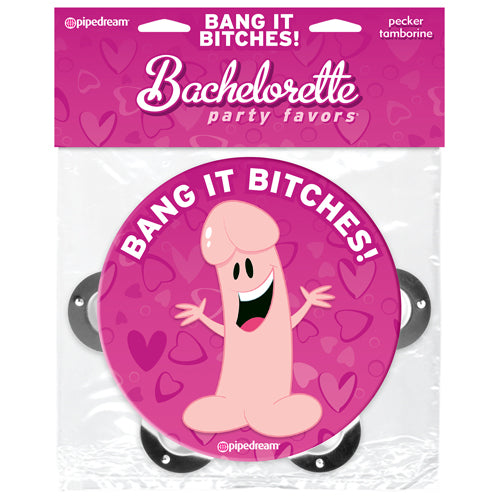 Bachelorette Party Favors Pecker Tambourine Bang it Bitches