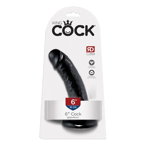 King Cock 6" Cock - Black