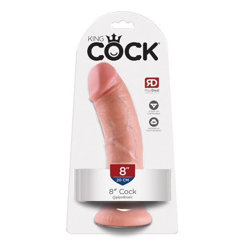 King Cock 8" Cock - Ivory