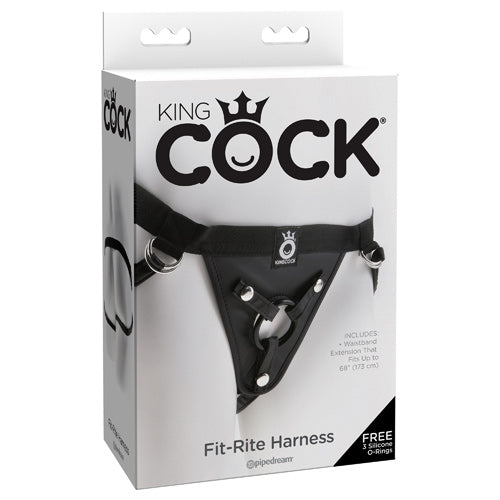 King Cock Fit Rite Harness - Black