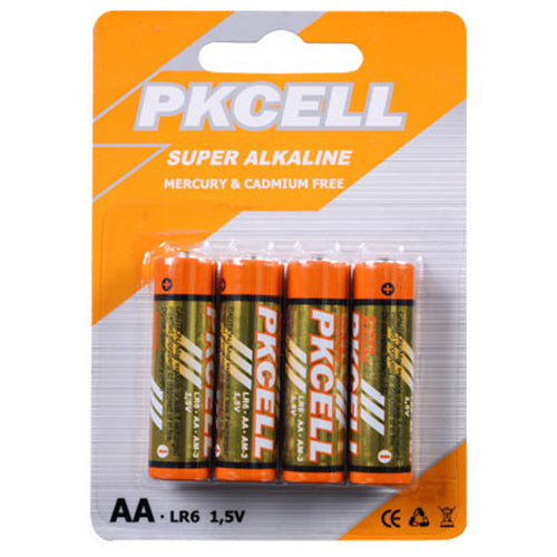 PK Cell AA Super Alkaline Batteries 4/pk