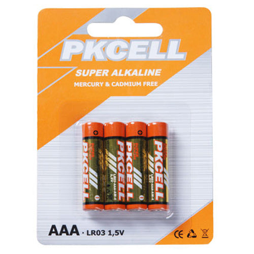 PK Cell AAA Super Alkaline Batteries 4/pk