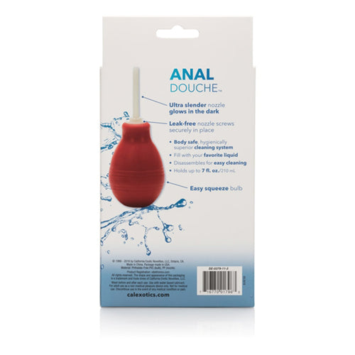 Anal Douche Anal Cleansing System (Glow in the Dark Spike) - Red