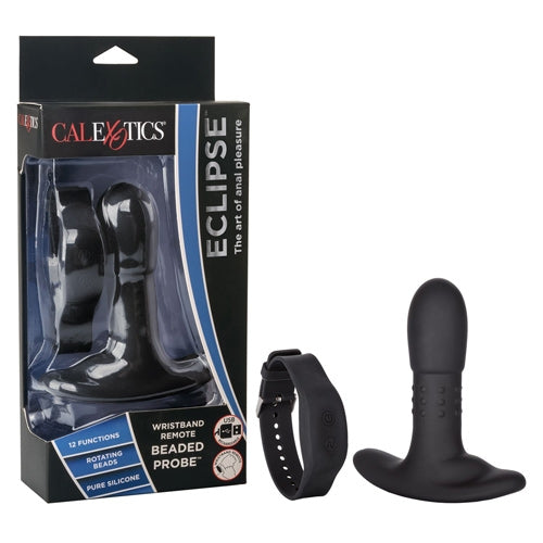 Eclipse 12 Function Silicone Wristband Remote Beaded Probe - Black