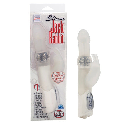 Silicone Jack Rabbit Dual Vibrator - White