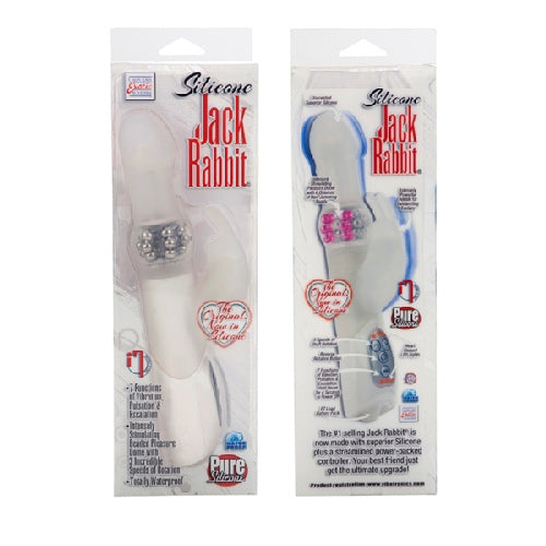 Silicone Jack Rabbit Dual Vibrator - White