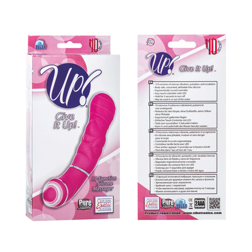 Give it Up! 10-Function Silicone Massager - Pink