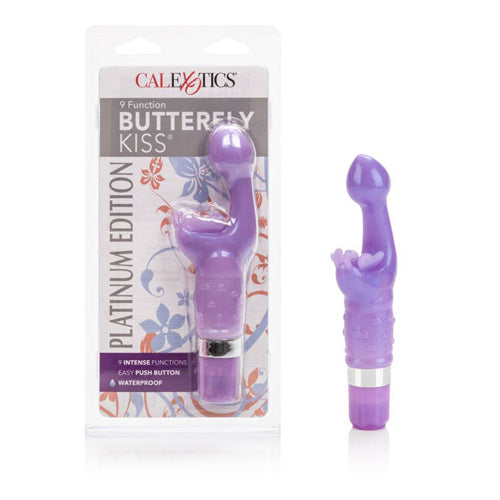 Platinum Edition Butterfly Kiss 9 Speed G-Spot Vibrator - Purple (MS, WP) CLAM