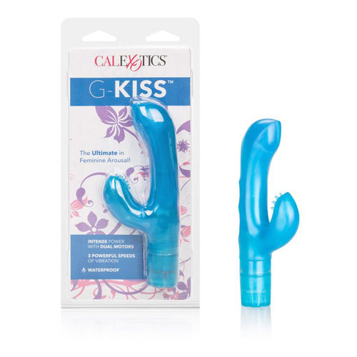 G-Kiss Vibes - 3 Speed G-Spot Dual Stimulating Vibrators - Blue (MS, WP)