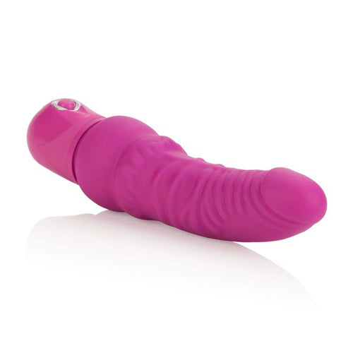Waterproof Power Stud Vibrating Dongs - Curvy - Pink (MS