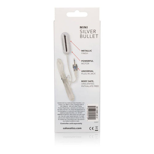 Sterling Collection - Mini Silver Bullet w/ Plug In Jack