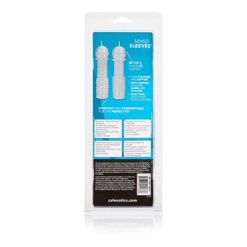 Senso 2 Pack Stretchy Penis Sleeves - Clear