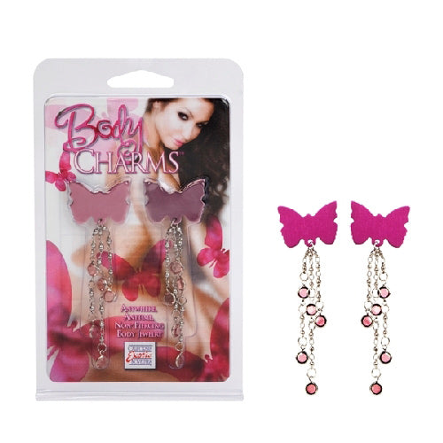 Body Charms Body Jewellery - Pink Butterfly