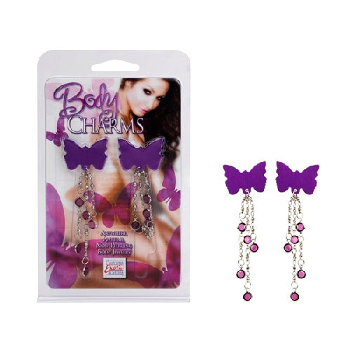 Body Charms Body Jewellery - Purple Butterfly