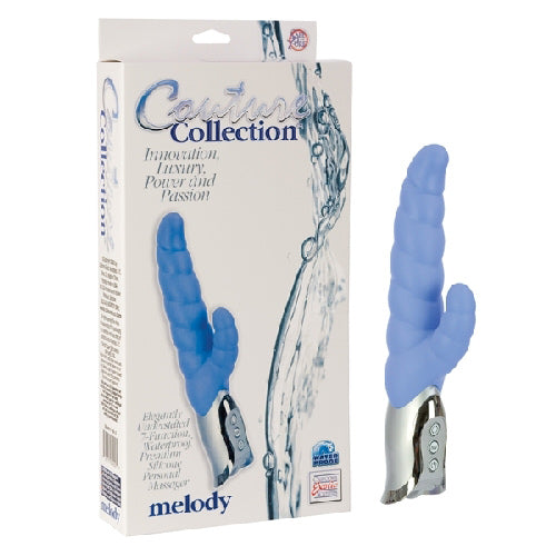 Couture Collection - 7 Function Silicone Vibrator - Melody - Blue