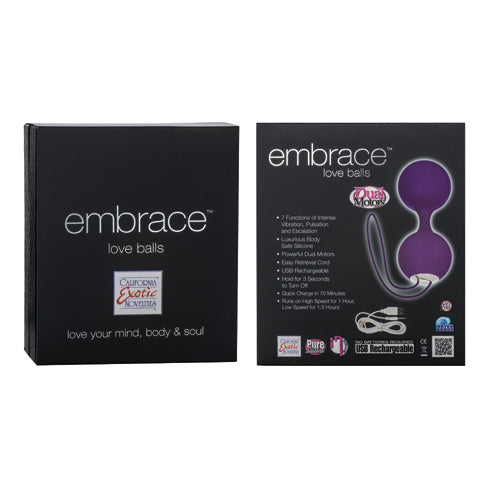 Embrace USB Rechargeable Love Balls - Purple