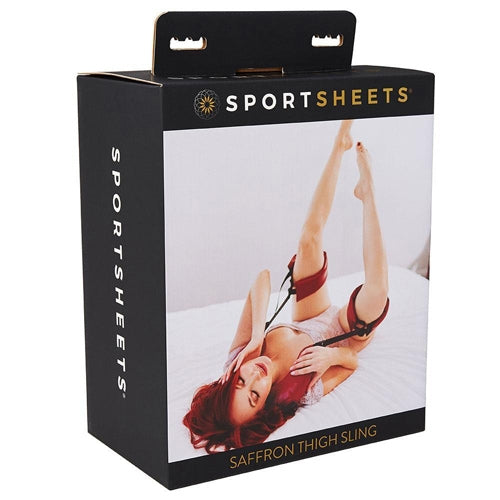 Saffron Sportsheets Thigh Sling - Black/Red