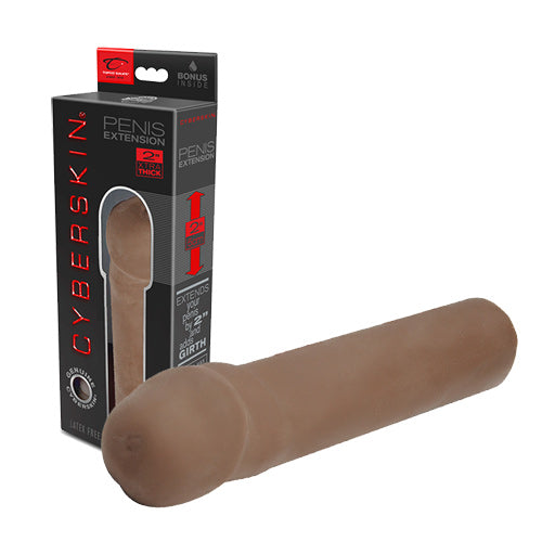 CyberSkin - 2" Xtra Thick Transformer Penis Extension - Cinnamon